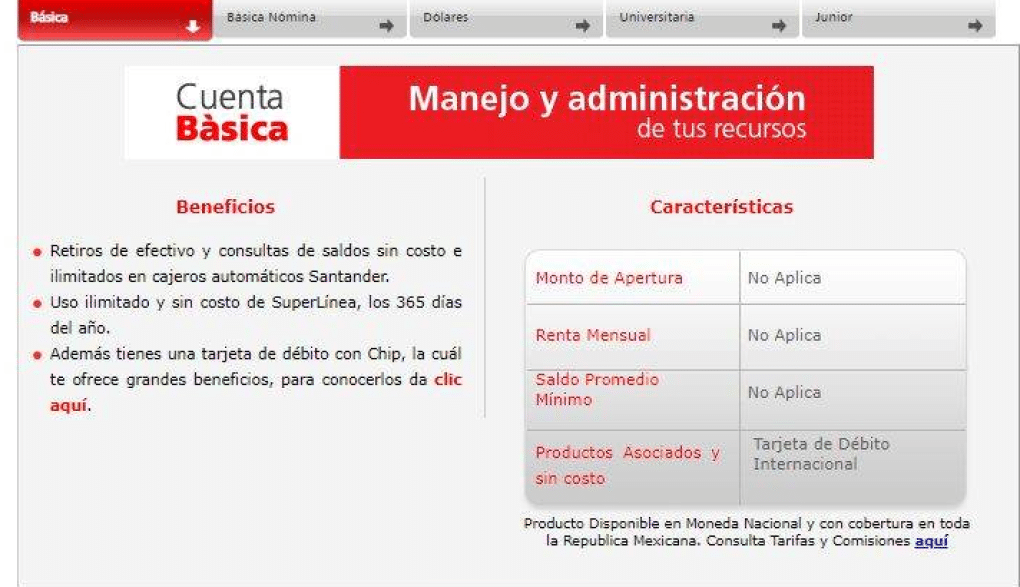 carátula bancaria Santander